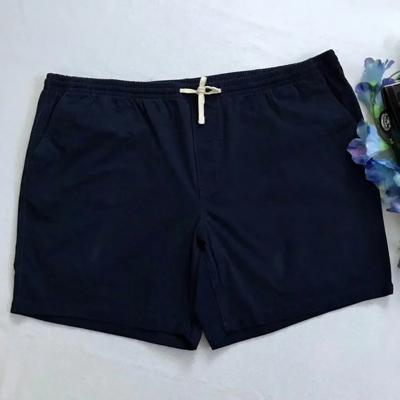Lands' End NWOT Navy Pull On Shorts Men XXL (44-46) - Picture 2 of 11